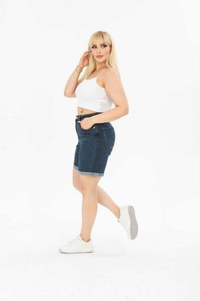 شلوارک و برمودا آبی زنانه فاق بلند ASSO - کد 925003432