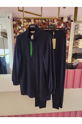 ست بالاتنه و پائین تنه سرمه ای زنانه بافتنی SEÇİL - کد 924390423