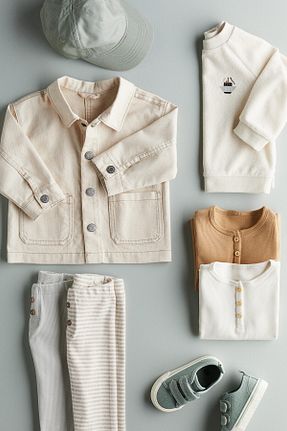 کلاه خاکی بچه گانه پنبه ای H&M - کد 925039176