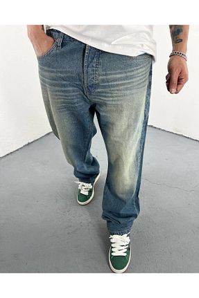شلوار جین آبی مردانه پاچه پهن FURY wear - کد 924389518