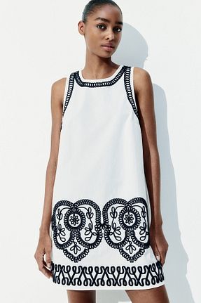 لباس سفید بافتنی H&M - کد 924396067