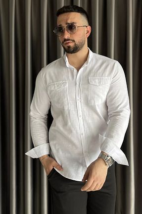 پیراهن سفید مردانه رگولار MİSHAR İTALİA - کد 924394036