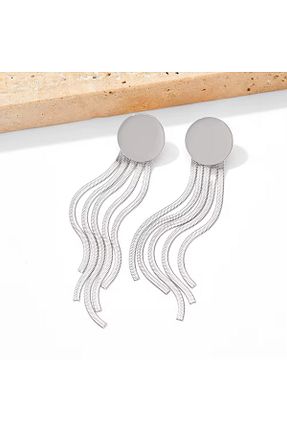 گوشواره استیل (فولاد) طوسی زنانه استیل ضد زنگ Siya Silver - کد 924392220