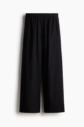 شلوار مشکی زنانه مخلوط کتان H&M - کد 924397195
