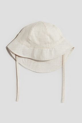کلاه بژ بچه گانه پنبه ای H&M - کد 924396400