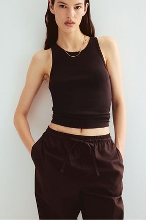 شلوار قهوه ای زنانه پنبه ای H&M - کد 924396261