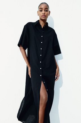 لباس مشکی زنانه بافتنی H&M - کد 924397088