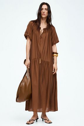 لباس قهوه ای زنانه بافتنی H&M - کد 924395111