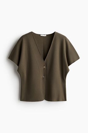 رویه خاکی زنانه یقه هفت H&M - کد 924395652