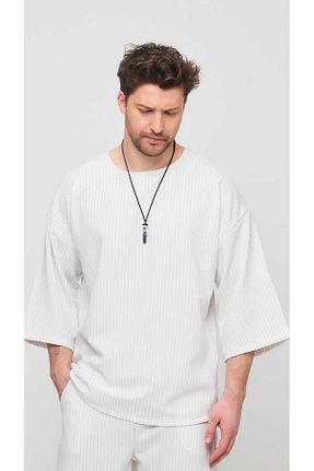 تیشرت سفید مردانه گشاد BABBOSS - کد 924549612