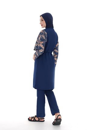 مایو حجاب سرمه ای زنانه مخلوط پلی استر Emayo - کد 925045298