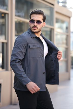کت طوسی مردانه اسلیم gm giyimarket - کد 924448397
