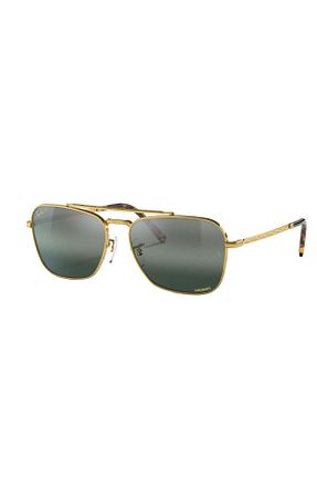 عینک آفتابی طلائی مردانه پلاریزه Ray-Ban - کد 329458488