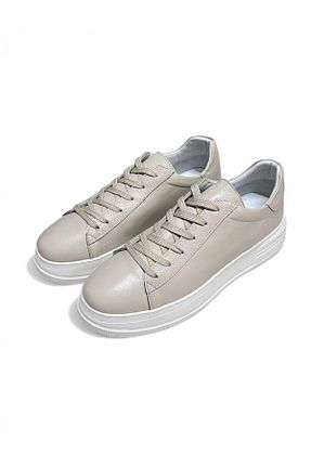 کفش اسنیکر بژ زنانه چرم اصل Vrs Shoes - کد 922007922