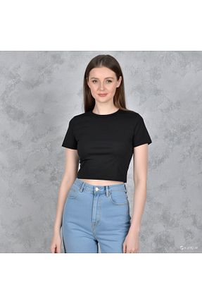 تیشرت مشکی زنانه رگولار Esra Butik Hane - کد 924454272