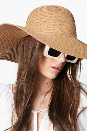 کلاه قهوه ای زنانه حصیر C&CITY - کد 685705304