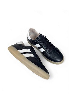 کفش اسنیکر مشکی زنانه چرم اصل Vrs Shoes - کد 923890219