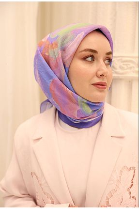 روسری بنفش 90 x 90 Silk Home - کد 924532602