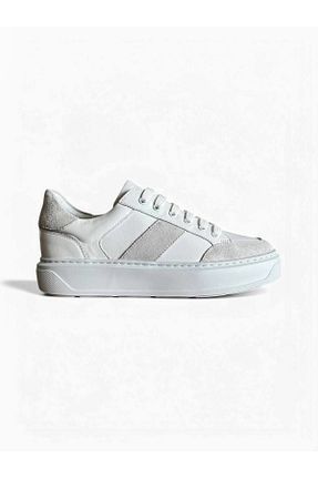 کفش اسنیکر سفید زنانه چرم اصل Vrs Shoes - کد 924463129
