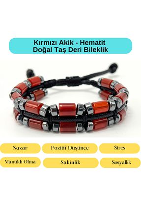 دستبند جواهر رنگی مردانه سنگ طبیعی YILDIZ DOĞAL TAŞ - کد 924494638