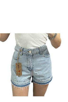 شلوارک و برمودا آبی زنانه فاق بلند Butik - کد 924501363