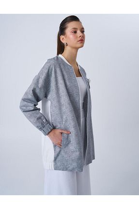 کت حجاب طوسی زنانه رگولار Kayra - کد 924503090
