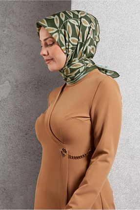روسری خاکی پلی استر Alvina - کد 889867163