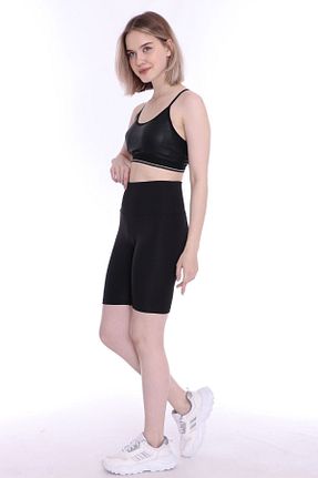 شلوارک و برمودا مشکی زنانه فاق بلند DynamicLeggings - کد 768852630