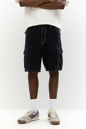 شلوارک و برمودا مشکی مردانه پنبه ای Pull & Bear - کد 924520349