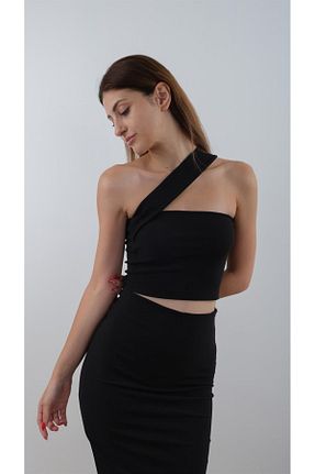 بلوز مشکی زنانه تک آستین Miapiashop - کد 925081764