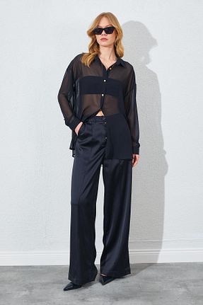 ست بالاتنه و پائین تنه مشکی زنانه بافتنی Tena - کد 924532726