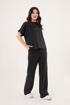 ست بالاتنه و پائین تنه مشکی زنانه بافتنی Hipo Trend - کد 924526552