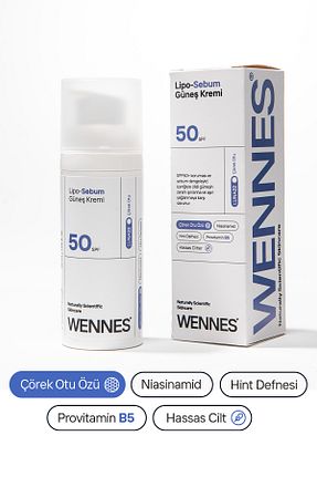 کرم ضد آفتاب صورت SPF 50 + Wennes - کد 925227801
