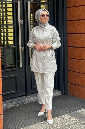 کت حجاب طوسی زنانه رگولار Kayra - کد 924549801