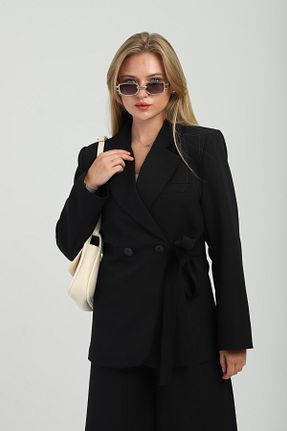 کت مشکی زنانه اورسایز Milamia - کد 924161590