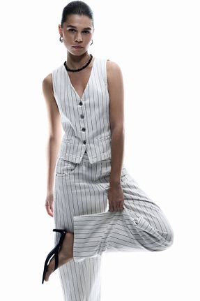 کت سفید زنانه رگولار Pull & Bear - کد 924569935