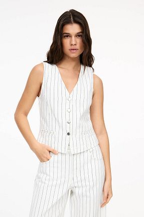 کت سفید زنانه رگولار Pull & Bear - کد 924569935