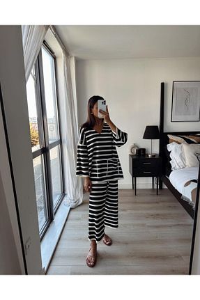 ست بالاتنه و پائین تنه مشکی زنانه بافتنی La Lilyum Grace in Every Detail - کد 924583542