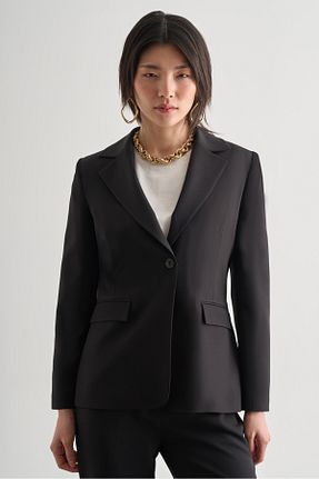 کت مشکی زنانه رگولار Mizalle - کد 924581689