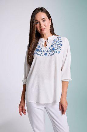 بلوز نباتی زنانه ساده Defacto - کد 825413598