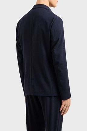 کت بلیزر سرمه ای مردانه مخلوط پلی استر Emporio Armani - کد 925237682