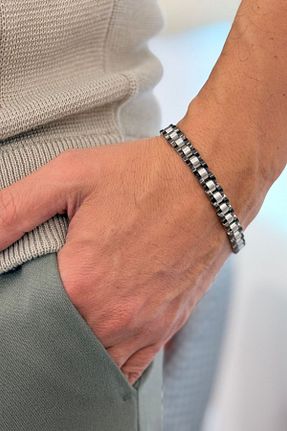 دستبند استیل (فولاد) متالیک مردانه استیل (فولاد) MudeCollection - کد 924619368