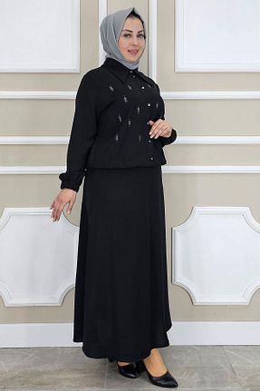 ست بالاتنه و پائین تنه حجاب مشکی زنانه رگولار PYS - کد 924622434