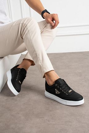 کفش اسنیکر مشکی مردانه بند دار L.A Polo - کد 924367096