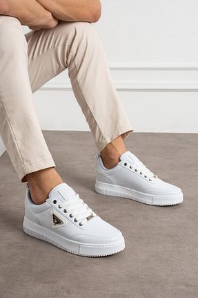 کفش اسنیکر سفید مردانه بند دار L.A Polo - کد 924367102