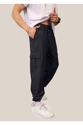 شلوار کرمگن سرمه ای مردانه پاچه گشاد INFLUYENTE - کد 924630935