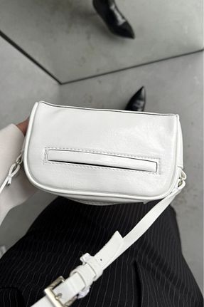کیف دوشی سفید زنانه چرم مصنوعی leonas - کد 924628997