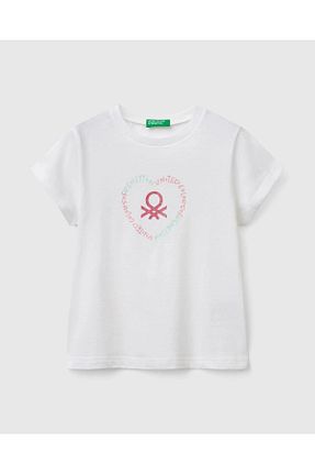 تیشرت سفید بچه گانه رگولار United Colors of Benetton - کد 902805307