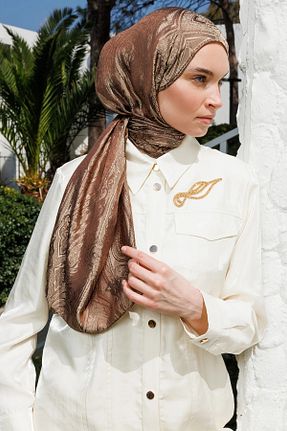 شال قهوه ای زنانه ویسکون Mooncorn - کد 924644163