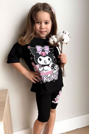 ست بالاتنه و پائین تنه مشکی بچه گانه بافتنی Beniizle - کد 925278487